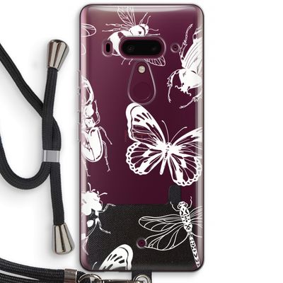 Tiny Bugs: HTC U12+ Transparant Hoesje met koord