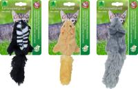 Katten-speelgoed wezel pluche bontstaart 13cm - Gebr de boon