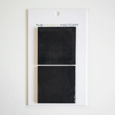 The Mosaic Factory Kasba Mozaïek Tegel Vierkant - Zwart Glanzend Porselein 297x297 mm