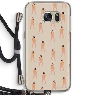 You're so golden: Samsung Galaxy S7 Transparant Hoesje met koord