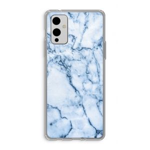 Blauw marmer: OnePlus 9 Transparant Hoesje