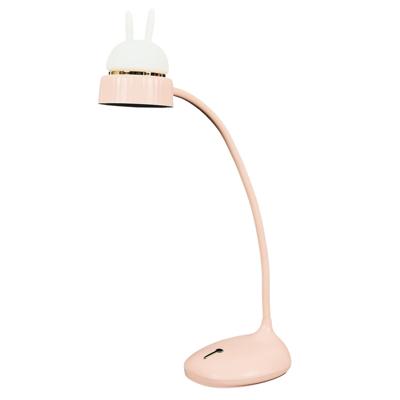 Kinderkamer bureaulamp Bunny - met oortjes - roze - draadloos - H34 cm