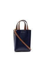 Marni sac cabas Museo Nano en cuir - Bleu