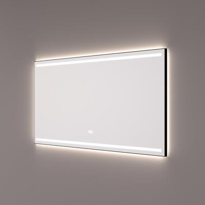 Spiegel Hipp Design SPV 7000 BL Rechthoek Met Frame Mat Zwart Met Verlichting Incl. Spiegelverwarming (Alle Maten)