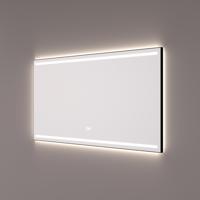 Spiegel Hipp Design SPV 7000 BL Rechthoek Met Frame Mat Zwart Met Verlichting Incl. Spiegelverwarming (Alle Maten)
