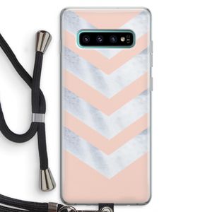 Marmeren pijlen: Samsung Galaxy S10 Plus Transparant Hoesje met koord