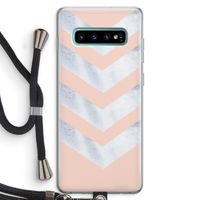 Marmeren pijlen: Samsung Galaxy S10 Plus Transparant Hoesje met koord