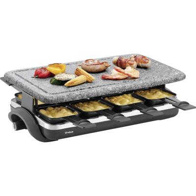 Trisa Hot Stone Gourmetstel 8 pannen, Anti-aanbaklaag Zwart