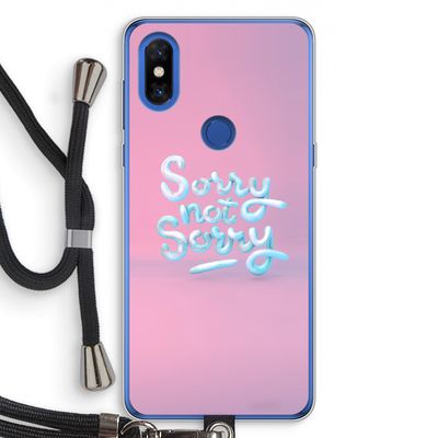 Sorry not sorry: Xiaomi Mi Mix 3 Transparant Hoesje met koord