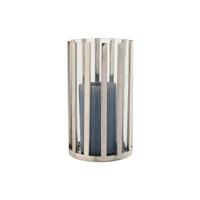 Kaarshouder Home ESPRIT Zilverkleurig Kristal Staal 12 x 12 x 20 cm