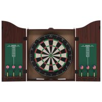 Dartbord professioneel met kast en 6 darts sisal - thumbnail