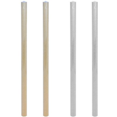 4x rollen inpakpapier/cadeaupapier zilver en goud met glitters 70 x 150 cm