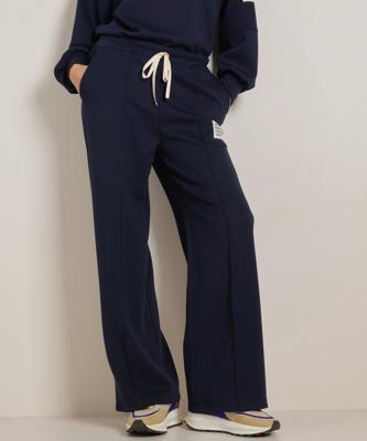 wide fit broek met label wide fit broek met label