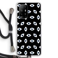 Eyes pattern: Oppo A95 5G Transparant Hoesje met koord Eyes pattern: Oppo A95 5G Transparant Hoesje met koord
