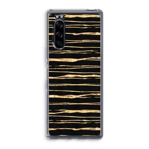 Gouden strepen: Sony Xperia 5 Transparant Hoesje