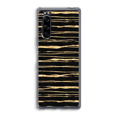 Gouden strepen: Sony Xperia 5 Transparant Hoesje