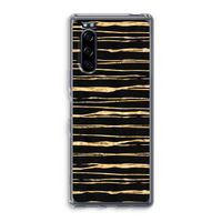 Gouden strepen: Sony Xperia 5 Transparant Hoesje