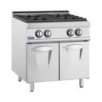 Gasfornuis - 14,3 kW - 4 branders - onderkast - Royal Catering