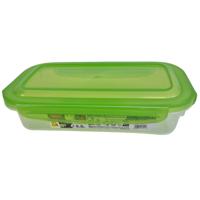 Voorraad/vershoudbakje - transparant/groen - 1,5 liter - plastic - vershouddoos