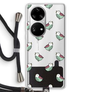 Vogeltjes: Huawei P50 Pro Transparant Hoesje met koord