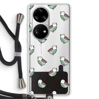Vogeltjes: Huawei P50 Pro Transparant Hoesje met koord