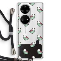Vogeltjes: Huawei P50 Pro Transparant Hoesje met koord