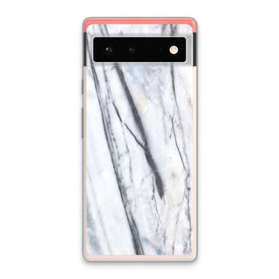 Gestreepte marmer: Google Pixel 6 Transparant Hoesje