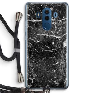 Zwart marmer: Huawei Mate 10 Pro Transparant Hoesje met koord