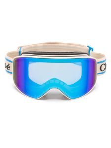 Chloé Eyewear lunettes de ski à logo imprimé - Tons neutres