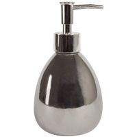 MSV Zeeppompje/dispenser - Kymi - keramiek - zilver kleur - 9 x 16 cm - 260 ml   -