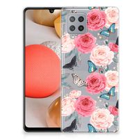 Samsung Galaxy A42 TPU Case Butterfly Roses - thumbnail