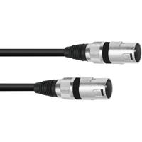Omnitronic 3022075A XLR Adapterkabel [1x XLR-stekker 3-polig - 1x XLR-stekker 3-polig] 0.20 m Zwart