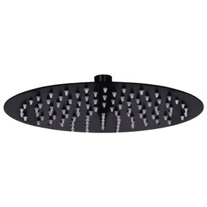 VidaXL Regendouchekop rond 25 cm roestvrij staal zwart