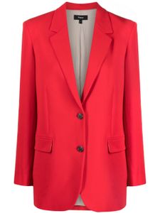 Theory blazer à simple boutonnage - Rouge