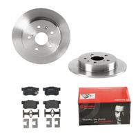 Remmenset, remschijf BREMBO, Remschijftype: Massief, Inbouwplaats: Achteras: , u.a. für Suzuki, Fiat