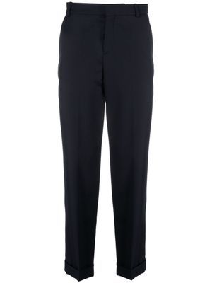 Balmain pantalon court à coupe droite - Bleu
