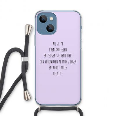 Relatief: iPhone 13 Transparant Hoesje met koord