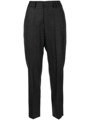 P.A.R.O.S.H. pantalon court à taille haute - Gris