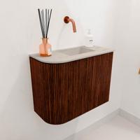 Toiletmeubel Mondiaz Joya Dlux | 51.6 cm | Meubelkleur Ruby | Faye wastafel Opalo Wasbak Rechts | Zonder kraangat(en)