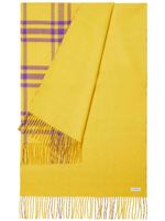 Burberry check-print cashmere scarf - Jaune - thumbnail