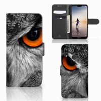 Huawei P20 Lite | Telefoonhoesje | Met pasjeshouder | Uil