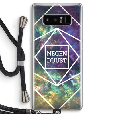 Negenduust ruimte: Samsung Galaxy Note 8 Transparant Hoesje met koord