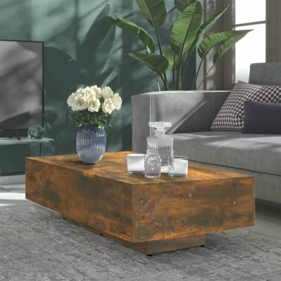 Salontafel 100x49,5x31 cm bewerkt hout gerookt eikenkleurig