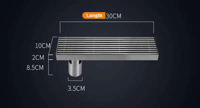 ProDrain Vierkante RVS Douchegoot - 20-50cm Anti-geur Vloerput met Deodorisatie