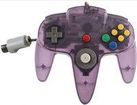 Nintendo 64 Controller Paars Transparant (Teknogame) - thumbnail