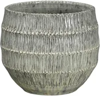 Mica Decorations bloempot Tobias rond 15x17cm off white