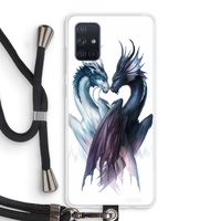 Yin Yang Dragons: Samsung Galaxy A71 Transparant Hoesje met koord
