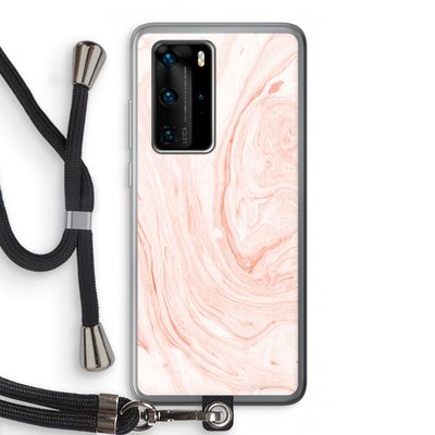 Peach bath: Huawei P40 Pro Transparant Hoesje met koord
