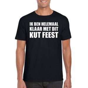 Ik ben helemaal klaar met dit kutfeest heren T-shirt zwart