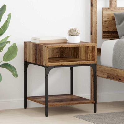 Nachtkastje 2 pcs Oud hout 40 x 40 x 50 cm Bewerkt hout